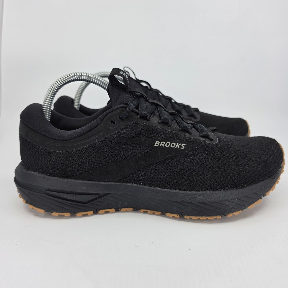 Brooks Running Shoes Womens Size 9.5 Black Gum Rubber Sole Revel 7 - Picture 5 of 10